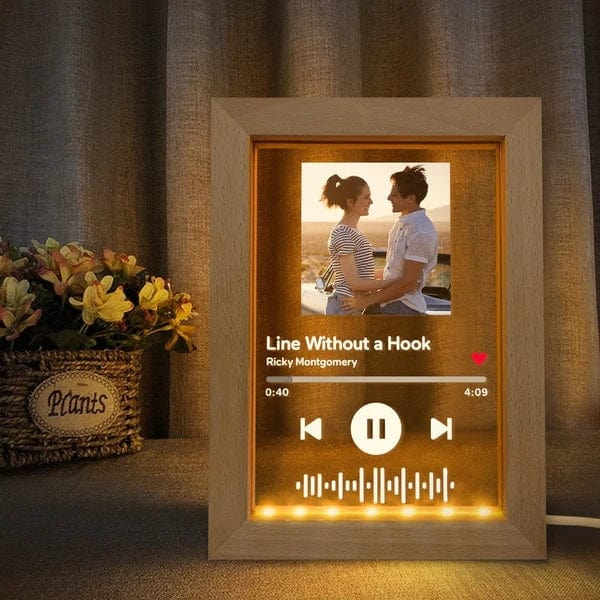 Giftlab Music Code Art Glass Album Cover Custom Music Plaque Anniversary Gift For Lover