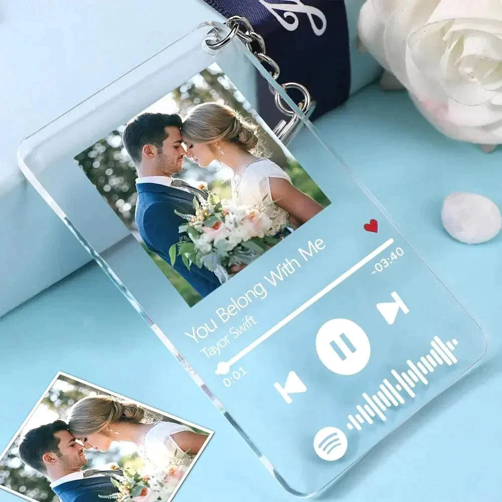 Giftlab Music Code Art Glass Album Cover Custom Music Plaque Anniversary Gift For Lover