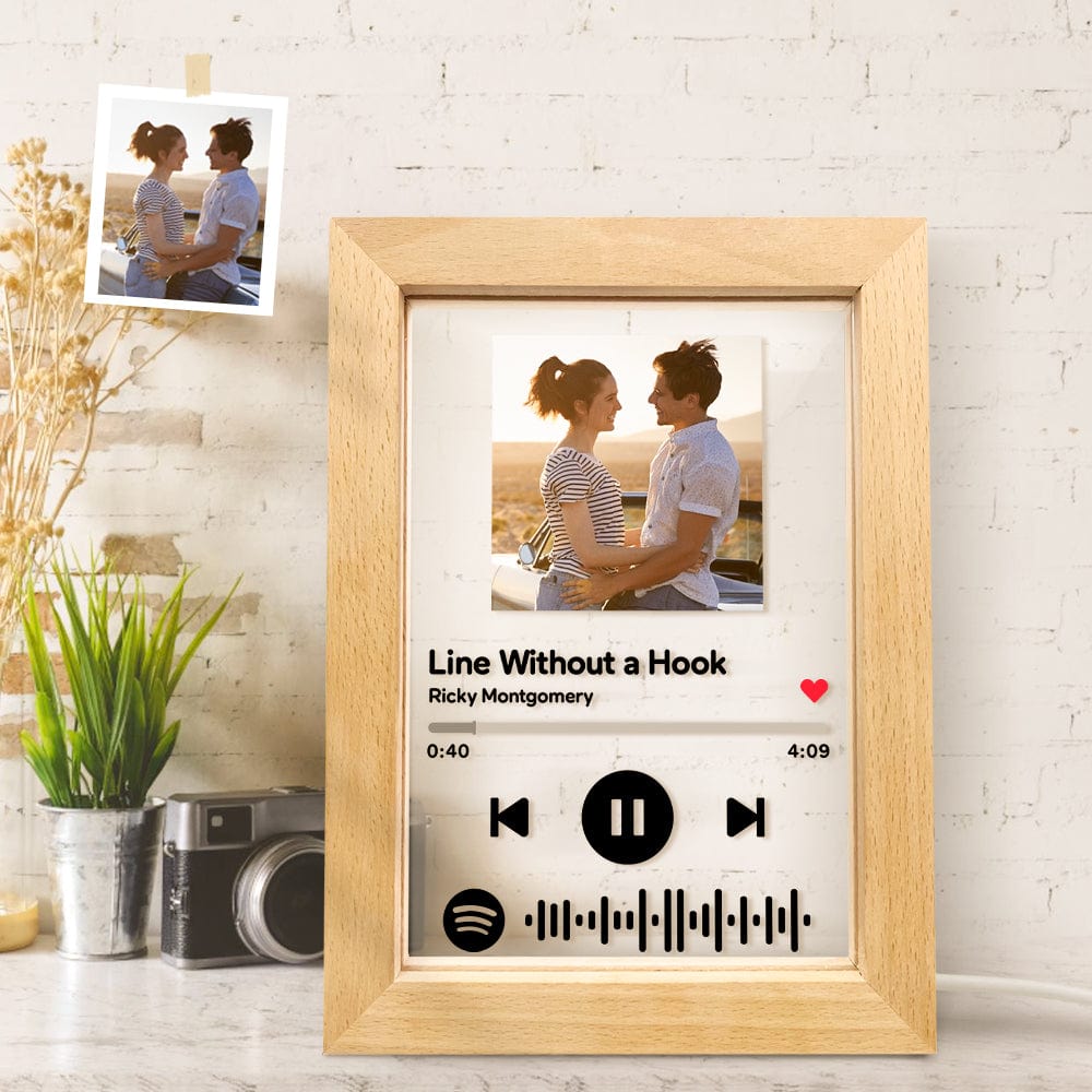 Giftlab Music Code Art Glass Album Cover Custom Music Plaque Anniversary Gift For Lover