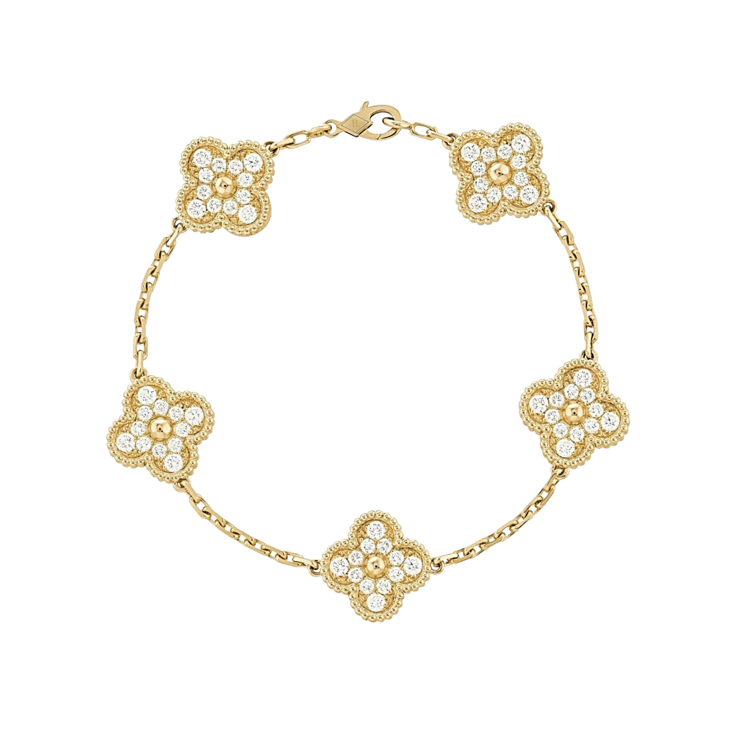 Lucky Clover 18k Gold Bracelet